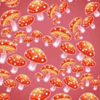 Red mushroom wallpaper