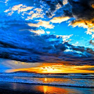 Blue sunset wallpaper