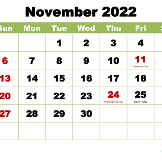 November 2022 calendar wallpaper