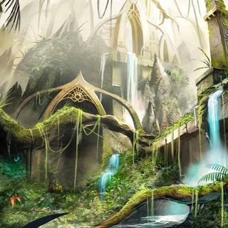 Fantasy jungle wallpaper