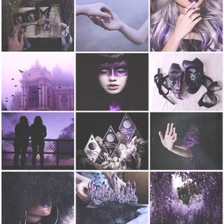 Purple mood board wallpaper