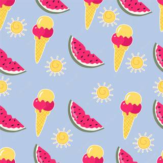 Sun summer pattern wallpaper