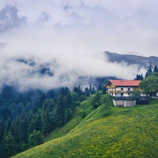 Mountain houses wallpaper