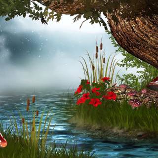 3D scenery wallpaper