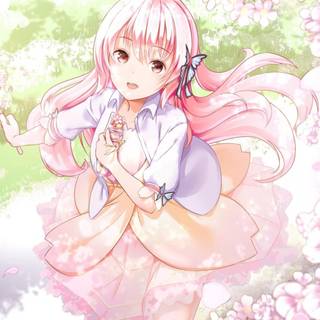 Anime HD pink wallpaper