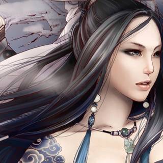 Anime 3D girl HD wallpaper