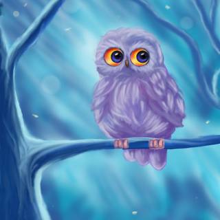 Fairy and owls wallpaper