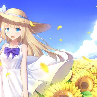 Summer anime flower wallpaper