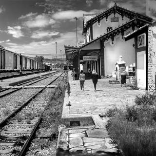 Abandoned train station wallpaper
