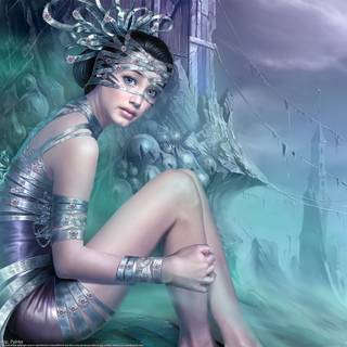 Japanese fantasy girl wallpaper