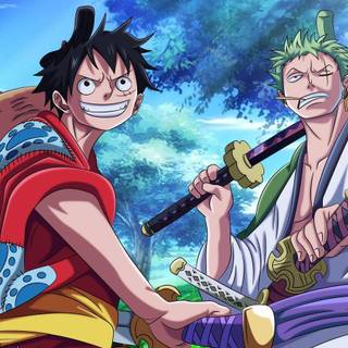 One Piece Wano aesthetic PS4 wallpaper