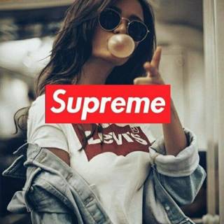 Supreme cute girl wallpaper