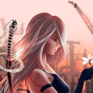 Manga girl PS4 wallpaper