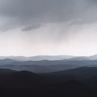 Rainy mountain wallpaper