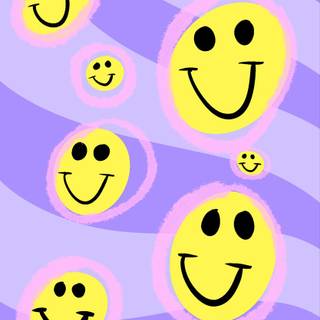 Purple smiley face wallpaper