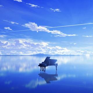 Piano anime iPhone wallpaper
