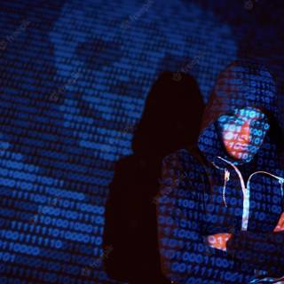 Hacker blue wallpaper