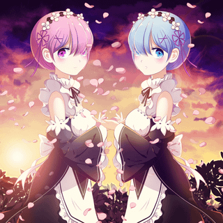 Ren and Rin desktop Re:Zero wallpaper