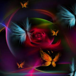 Colourful butterfly wallpaper