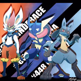 Greninja and Lucario wallpaper