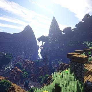 Minecraft landscapes wallpaper