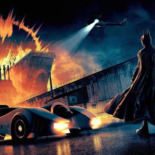 Batman-Batmobile wallpaper