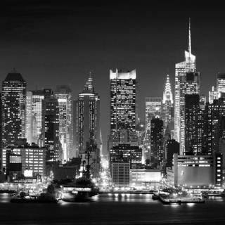 New York black and white wallpaper