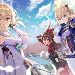 Manga girl PS4 wallpaper