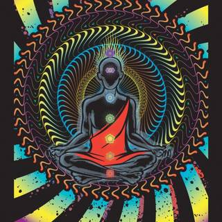 Psychedelic Buddha wallpaper