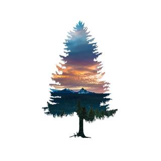 Minimalist tree wallpaper