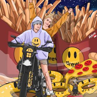 Justin Bieber drew wallpaper