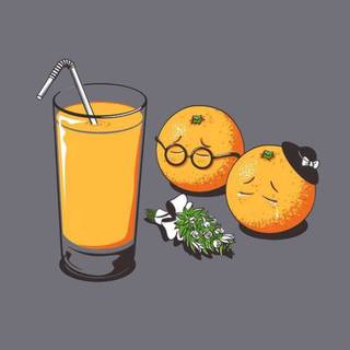 Orange juice aesthetic wallpaper