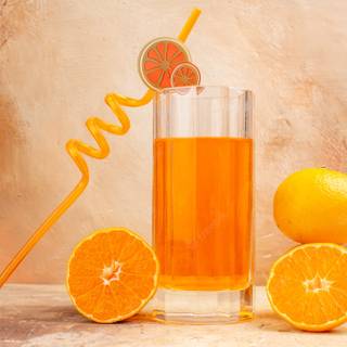 Orange juice aesthetic wallpaper