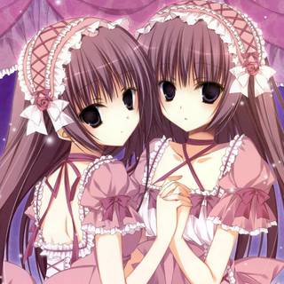 Anime girl twins wallpaper