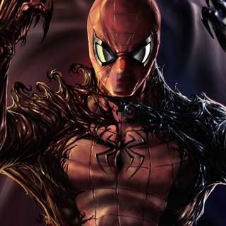 Spider-Man Symbiote Costume Comic 4k desktop wallpaper