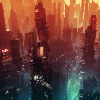 Cyberpunk style wallpaper