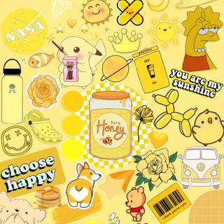Yellow stuff wallpaper