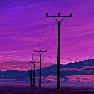 Power lines wallpaper