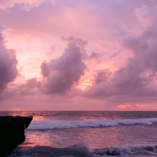 Pink pastel of sea wallpaper