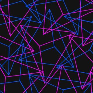 Neon geometric colorful wallpaper