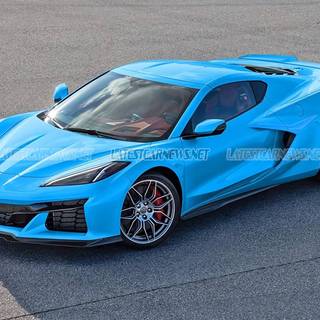 2023 blue Corvette wallpaper