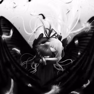 Sad dark anime PS4 wallpaper