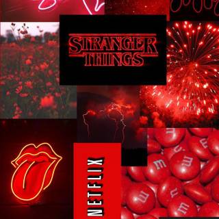 Preppy red wallpaper