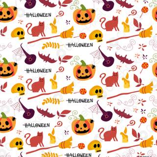 Kawaii Halloween pattern wallpaper