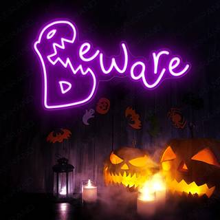 Halloween led sign wallpaper