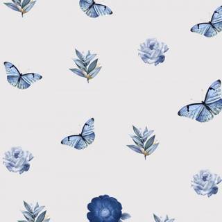 Spring aesthetic blue wallpaper