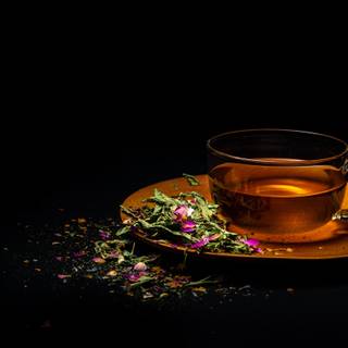 Drinking tea wallpaper