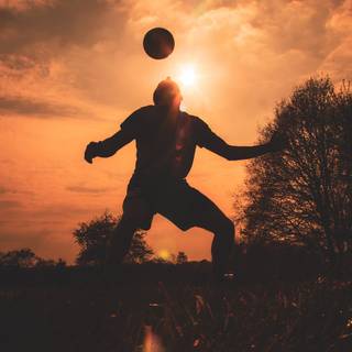 Sunset soccer wallpaper