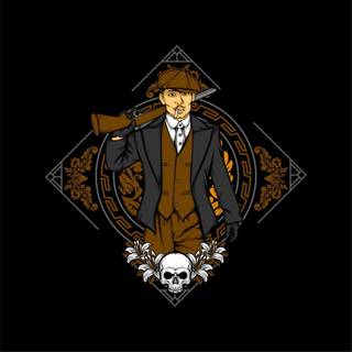 Gangster retro wallpaper