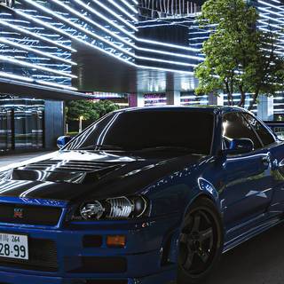 Nissan Skyline R34 8k mobile wallpaper